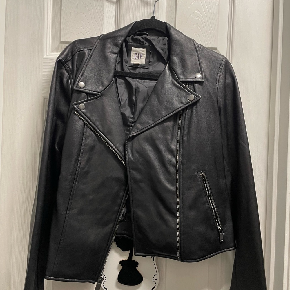 GAP Black Pleather Jacket